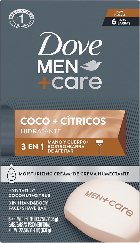 Dove MEN + CARE Hand, Body, Face, Shave Bar Coco Cítricos, 3.75 oz - Personal Care
