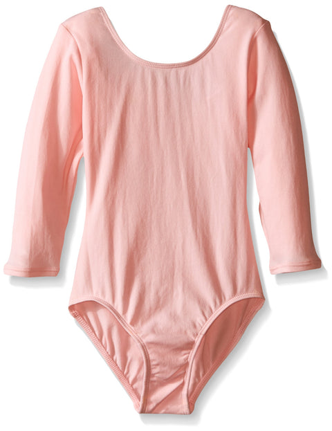 Jacques Moret Big Girls' Dance 3/4 Sleeve Basic Leotard, Pink Nylon, Large - Personal Care