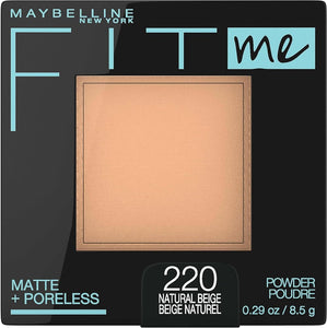 Maybelline Fit Me Matte + Poreless Pressed Face Powder Makeup & Setting Powder, Natural Beige, 1 Count