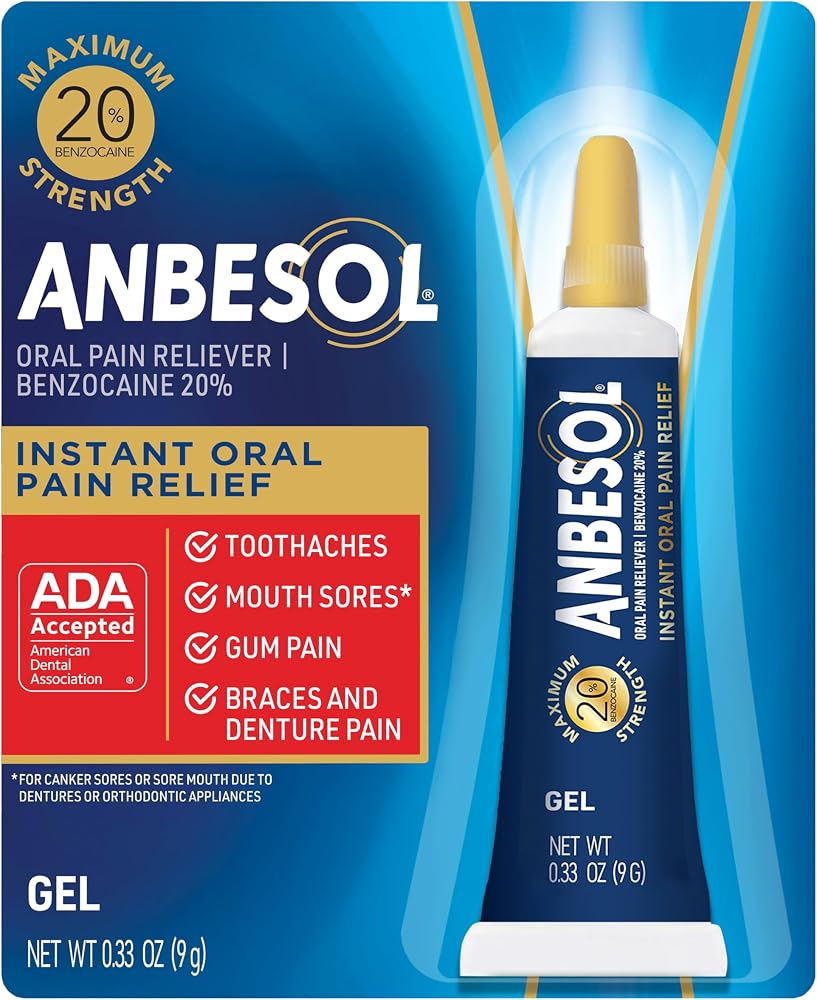 Anbesol Maximum Strength Gel Oral Pain Reliever, 0.33 oz