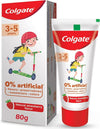 Colgate Toothpaste for Kids (3-5 Years), Natural Strawberry Flavor, Cavity Protection Tooth Paste, with 0% Artificial Flavors, Preservatives, Sweeteners & Colors - 80 Gram Tube(2.8 Ounce)