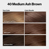 Revlon ColorSilk with Bond Repair Hair Color, 40 Medium Ash Brown, 3pk - Image 2