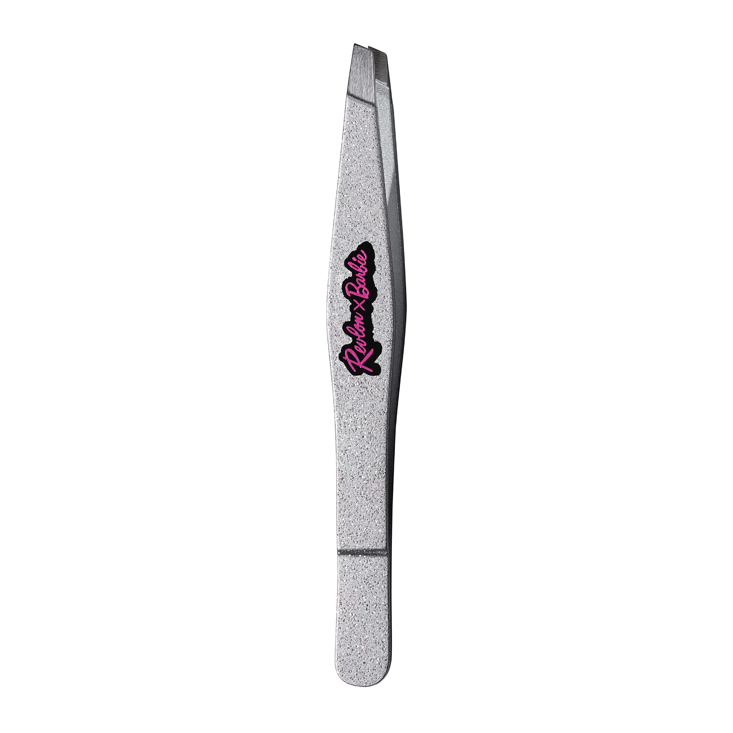 Revlon x Barbie Slant Tip Tweezer, Stainless Steel Hair Removal Makeup Tool (Packaging May Vary) - Personal Care