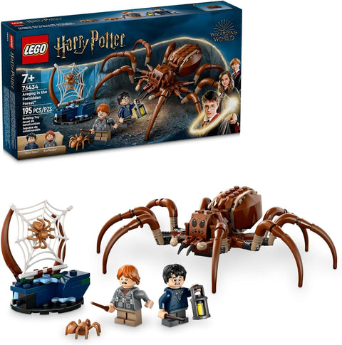 LEGO Harry Potter Aragog in The Forbidden Forest, Spider Toy Playset for Kids, Harry Potter Collectible with Magical Creature and 2 Minifigures, Harry Potter Toy for 7 Year Old Boys and Girls, 76434