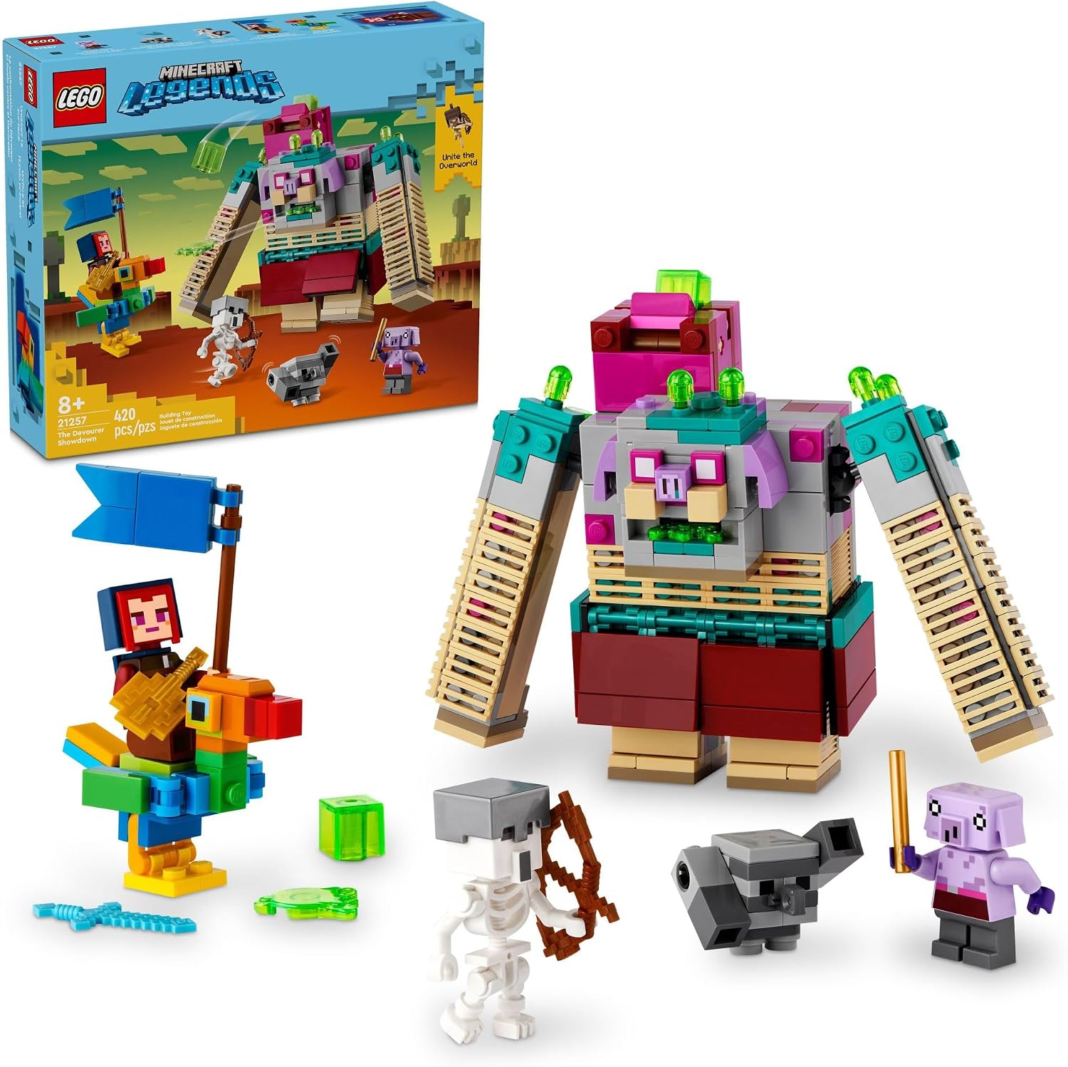LEGO Minecraft Legends The Devourer Showdown Adventure Set, Minecraft Toy Featuring Popular Characters and Minecraft Action Figures, Gaming Gift Idea for Boys, Girls and Kids Ages 8 and Up, 21257
