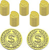100 Pcs Plastic Pirate Gold Coins Set Fake St. Patricks Coin Toys for Play Treasure Hunt Game, Pirate Theme Props Decorations,Party Favors Supplies, Classroom Reward, Prizes for Kids