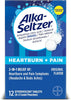 Alka Seltzer Heartburn + Pain Effervescent Aspirin + Antacid Tablets, Fast Heartburn Relie - Image 1