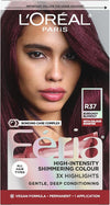 L'Oreal Paris Feria Multi-Faceted Shimmering Permanent Hair Color, R37 Blowout Burgundy (Deep Burgundy), Pack of 1, Hair Dye - Personal Care