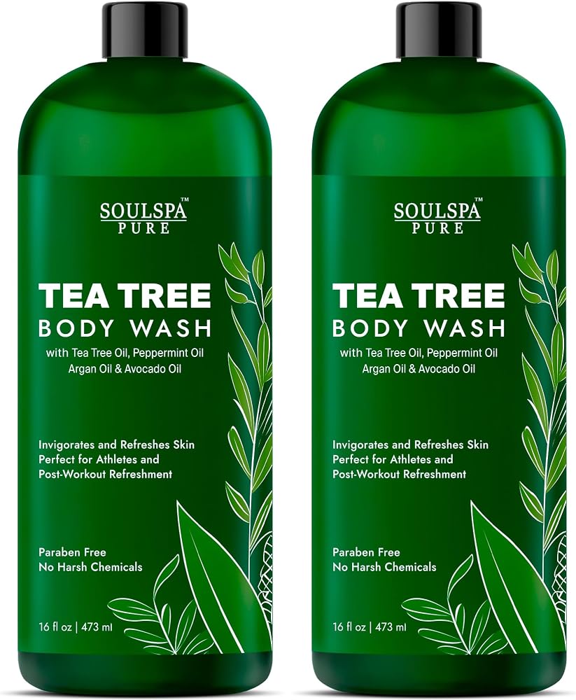 Tea Tree Body wash with Collagen and Stem Cells - Fights Odor, Acne & Skin Issues, sulfate free 16.9 oz - Personal Care
