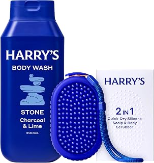 Harry'S Men's Body Wash with Scalp & Body Scrubber - Stone - 18 fl oz - Personal Care