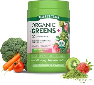 Nature's Truth Organic Greens Powder | 20 Plus Superfoods | 5.18 Oz