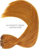 WENNALIFE Real Human Hair Extensions, 16 Inch 150g 9pcs, Auburn Ginger Clip In, Remy Human - Image 5