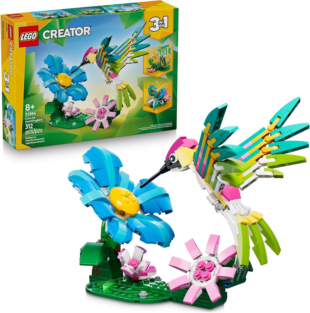LEGO Creator 3 in 1 Wild Animals: Colorful Hummingbird 31384