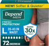 Depend Fresh Protection Adult Diapers for Men, Large, 72 Count - Personal Care - Image 2