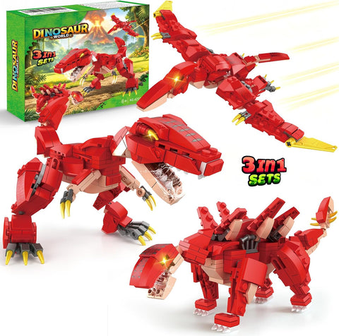Creator 3 in 1 Dinosaur Building Block Set for Boys 6-12