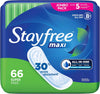 Stayfree Maxi Super Pads Wingless, Period and Leaks, 66 ct - Image 1