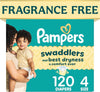 Pampers Swaddlers Diapers, Size 4 (15-34 lbs), , Fragrance Free, Hypoallergenic, Absorbent, Pediatrician Recommended, Skin Safe - Perfume - Beauty