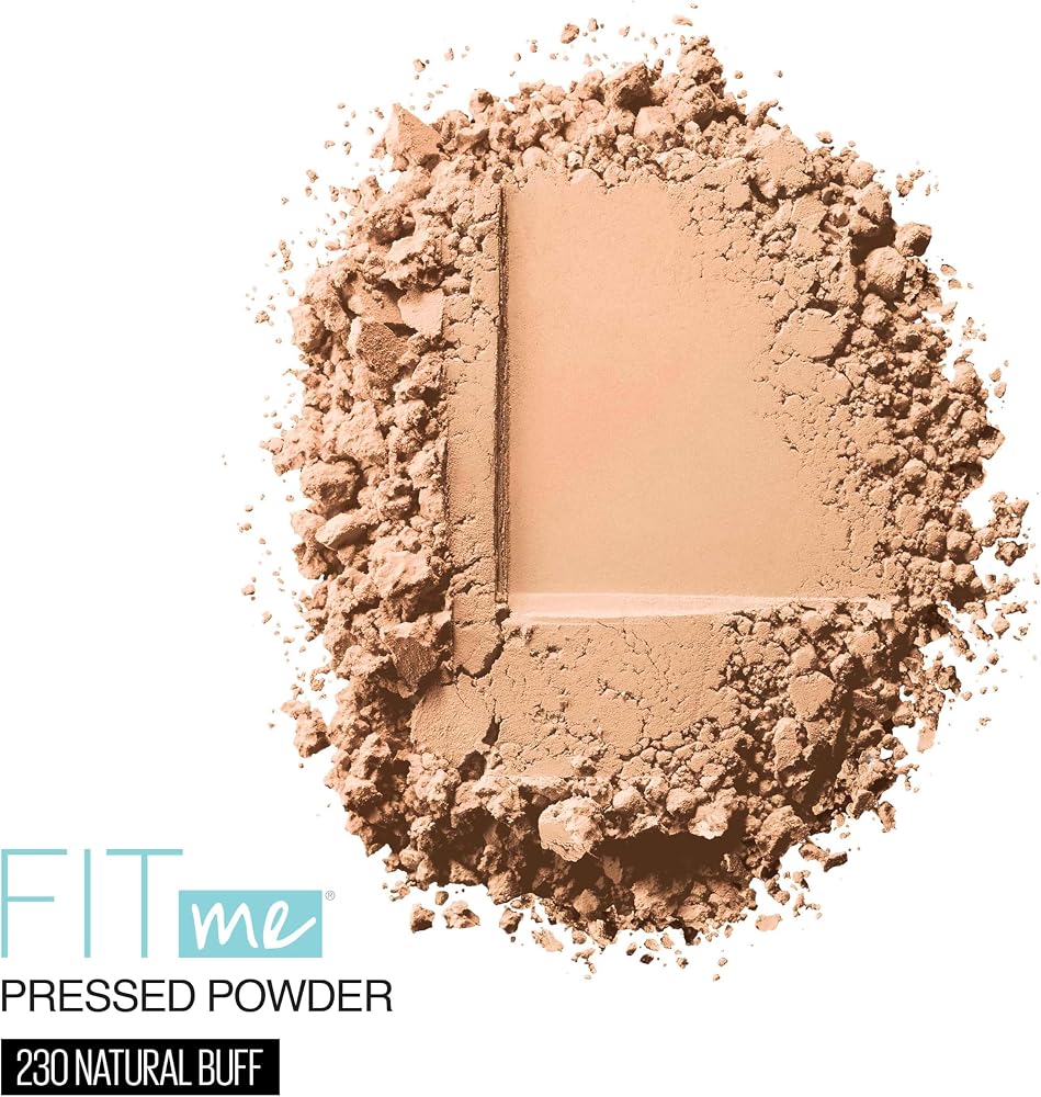 Maybelline Fit Me Matte + Poreless Pressed Face Powder Makeup & Setting Powder, Natural Buff, 1 Count
