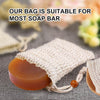Soap Bag, Natural Sisal Soap Saver Bag Pouch Mesh Net Waste Plastic-free Exfoliating Foami - Image 2