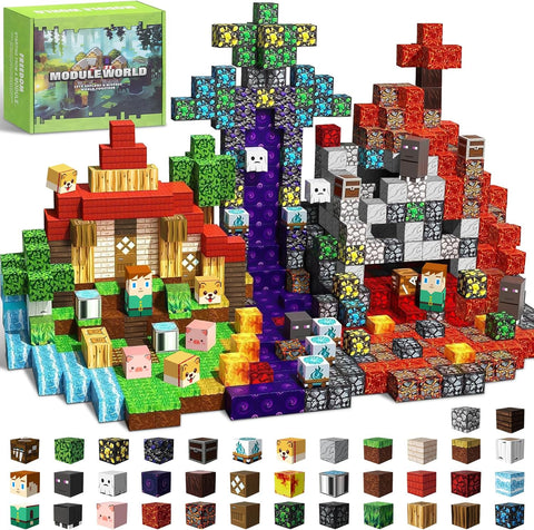 300PCS Magnetic Blocks, Magnetic Building Tiles STEM Toys for Kids