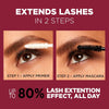 L'Oreal Paris Makeup Double Extend Tubing Mascara, Lengthening 2 Step Mascara, Smudgeproof - Image 2