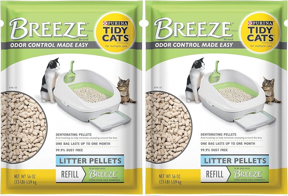 Purina Litter Tidy Cat Breeze Pellets, 3.5 lb, 2 Packs, Limited Edition