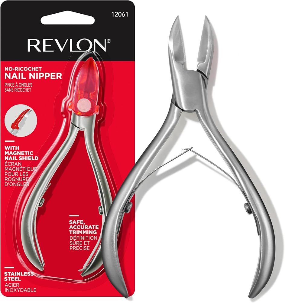 Revlon No-Ricochet Nail Nipper, Silver, 1 Count