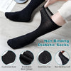 Falari Physicians Approved Diabetic Socks For Men Women Non-Binding Loose Top Wide Crew Le - Image 5