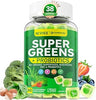 Organic Super Greens Daily Superfood Gummies + Probiotics, Spirulina, Fiber