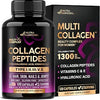 Multi Collagen Peptides 1300mg - Hydrolyzed Types I II III V & X - 120 Caps