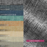 Indigo2ashNY 96" Room Darkening Curtains - Blue Sapphire/Light Blue - Louvre Burlap Linen  - Image 5