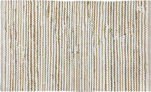 Ramanta Home Jute Cotton Rug 24x36 Inches Natural White