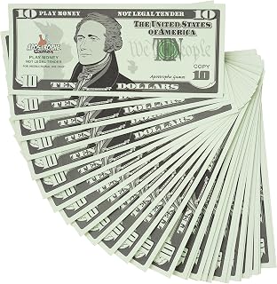 Play Money - 200Pcs $10 Bills Pretend Money for Kids, Banking Toy