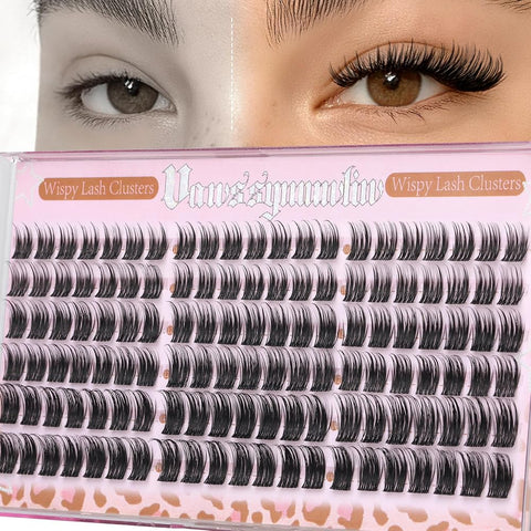 Short Wispy Lash Clusters 10-12-14mm Natural Eyelashes Clusters