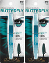 L'Oreal Paris Cosmetics Voluminous Butterfly Waterproof Mascara, Black, 2 Count - Personal Care