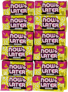 Now and Later Banana Flavored Candy Twenty Four 6-piece Bars (22.32Oz)
