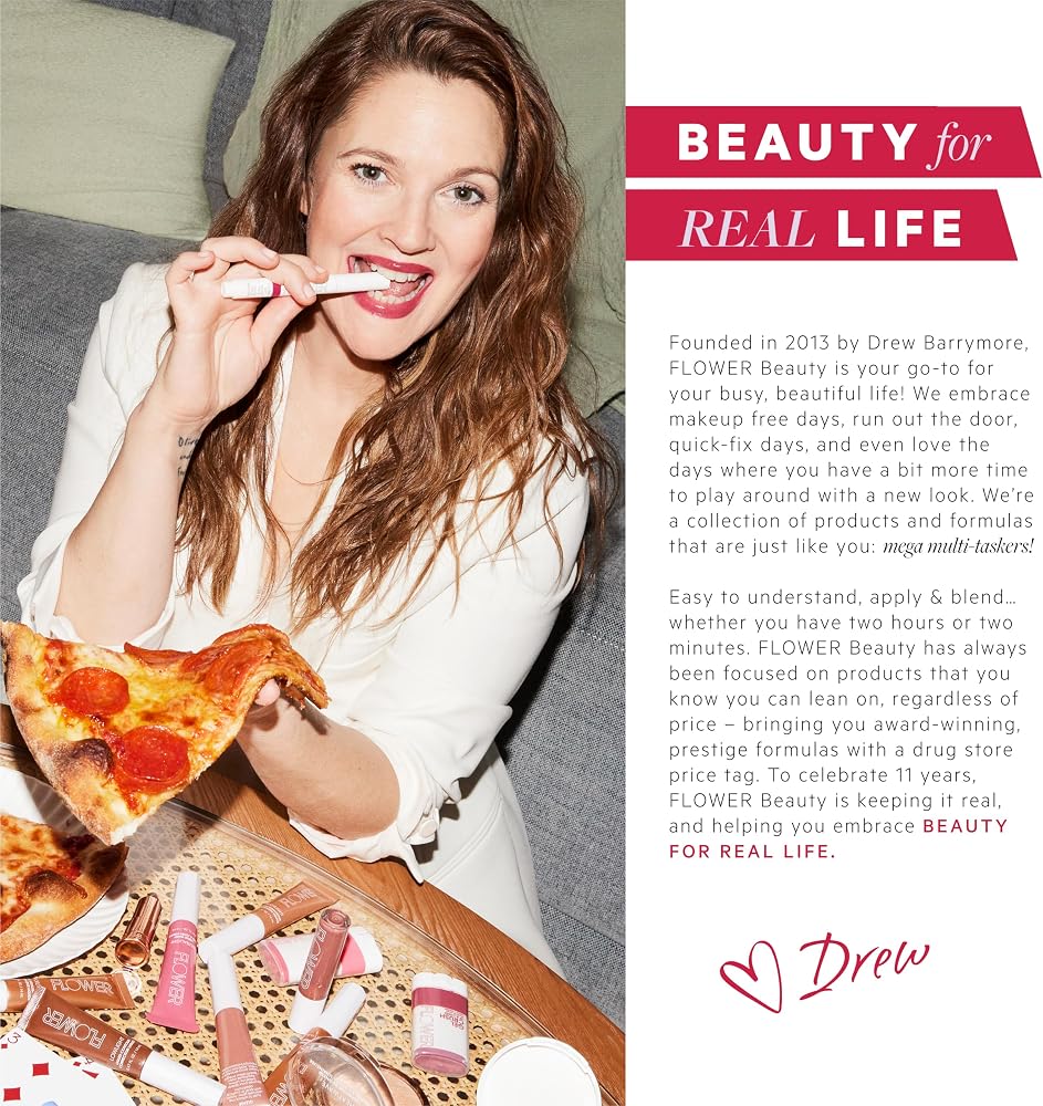 FLOWER BEAUTY By Drew Barrymore Perfect Pout Lip Color - Soft Matte Finish - Liquid Lipstick - Comfortable + Lightweight Feel (Salsa)