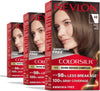 Revlon ColorSilk with Bond Repair Hair Color, 40 Medium Ash Brown, 3pk