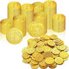 Chivao 300 Pcs Gold Coins Plastic Carnival Halloween Pirate Treasure Prizes