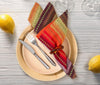 Ramanta Home Salsa Stripe Red Oversized Cloth Napkins 20x20 Inches - Image 2