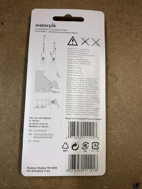 Waterpik TB100E Toothbrush Replacement Tips