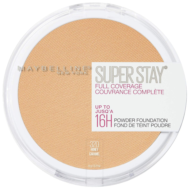 Maybelline Super Stay Full Coverage Powder Foundation Makeup, Up - 320 HONEY (1 Count)
