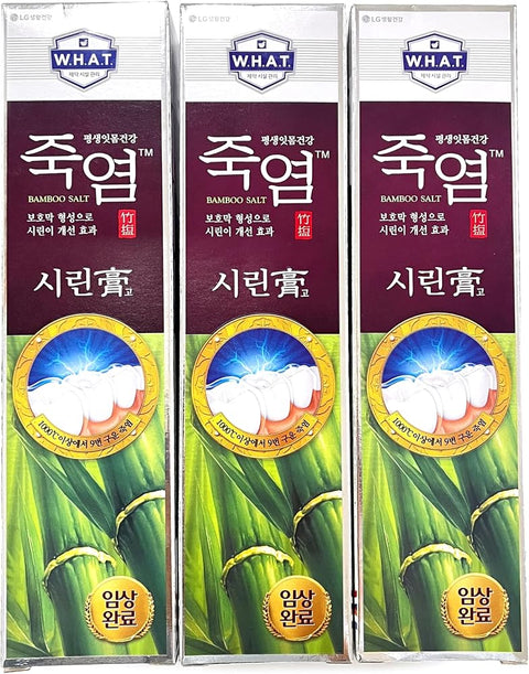 LG Shiringo Bamboo Salt Toothpaste for Sensitive Teeth 120gram (4.23ounce) x 3 counts