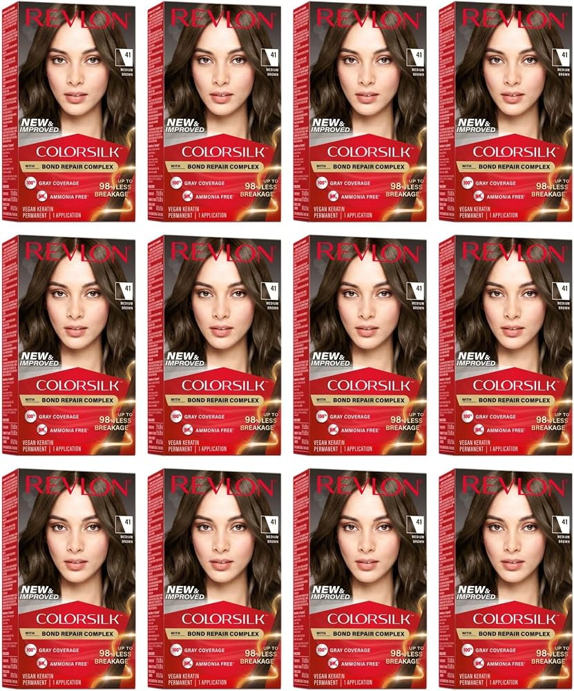 Revlon ColorSilk Beautiful Color 41 Medium Brown 1 ea (Pack of 12)
