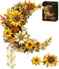 Gloden Moon Flower Building Set, Botanicals Sunflower Wall Art