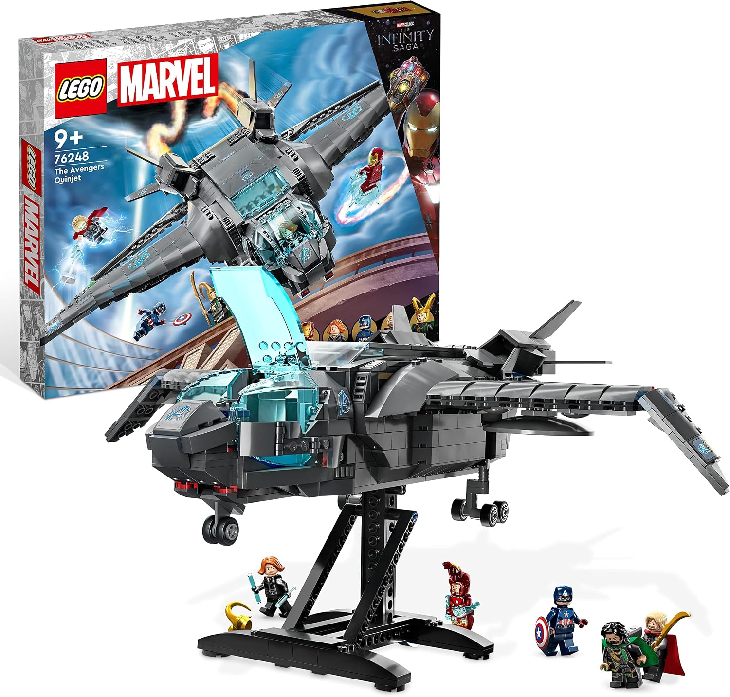 LEGO Super Heroes Marvel Avengers Quinjet 76248 Toy Blocks, Present, American Comics, Superhero, Airplane, Hikoki, Movie, Boys, Ages 9 and Up