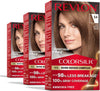 Revlon ColorSilk with Bond Repair Hair Color, 54 Light Golden Brown, 3pk - Image 1