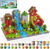 200PCS Magnetic Building Blocks Set, Magnetic Tiles Kids Build Cubes STEM Game Toys, Build Forest World Set, Christmas Birthday Gifts for Boys & Girls Age 3 4 5 6 7 8 9 10, 0.78 in Size