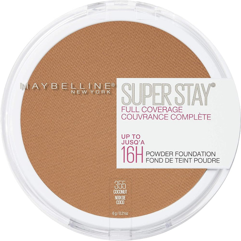 Maybelline Super Stay Full Coverage Powder Foundation Makeup, Up to 16 Hour Wear, Soft, Creamy Matte Foundation, Coconut, - Face Makeup - Beauty
