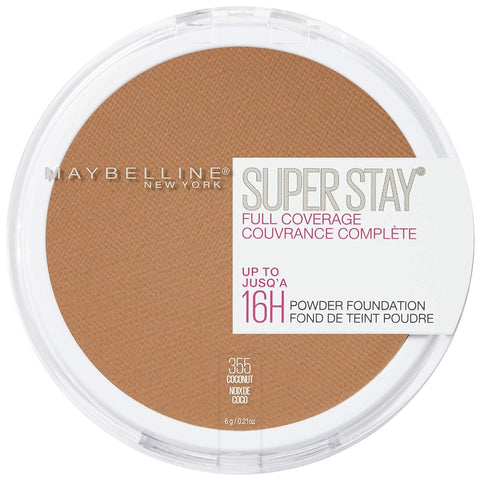 Maybelline Super Stay Full Coverage Powder Foundation Makeup, Up - 355 COCONUT (1 Count)